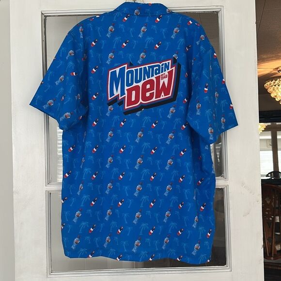 RARE Cap ‘N Creative Mountain Dew Collab Bottle and Popsicle Button Down Shirt - Picture 6 of 7